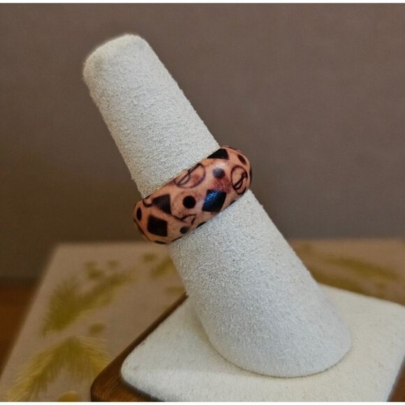 Size 6.5 Real Wood Unisex Ring Handcrafted Matte Finish Minimalist Jewelry - Picture 2 of 4